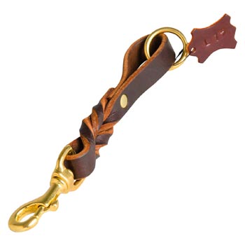 Leather Braided Doberman Pull Tab for Daily walking