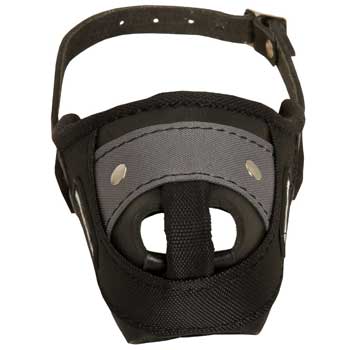 Nylon and Leather Doberman Muzzle with Steel Bar for Protection Training